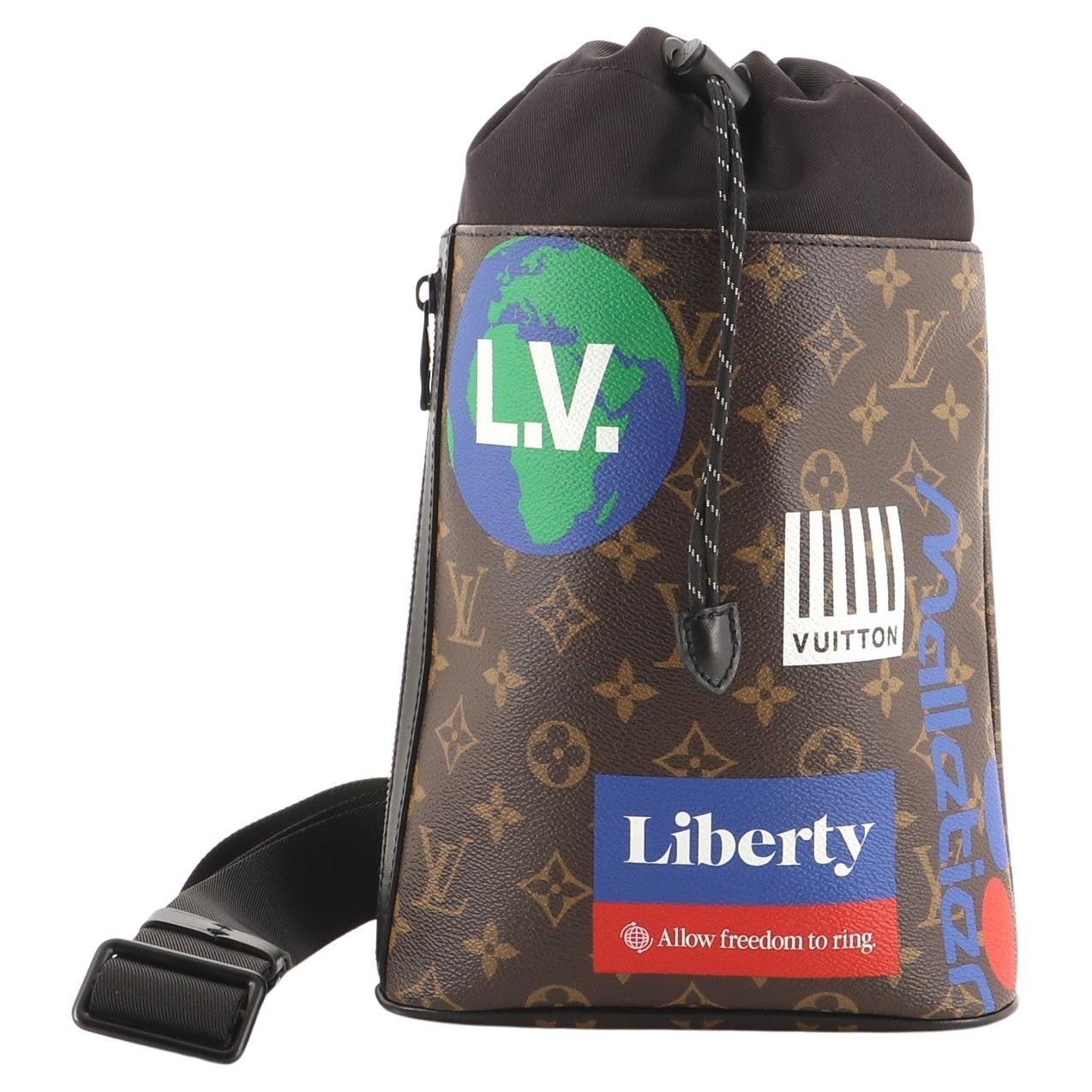 Louis Vuitton Limited Edition Monogram Canvas Logo Chalk Sling Bag (SH –  LuxeDH