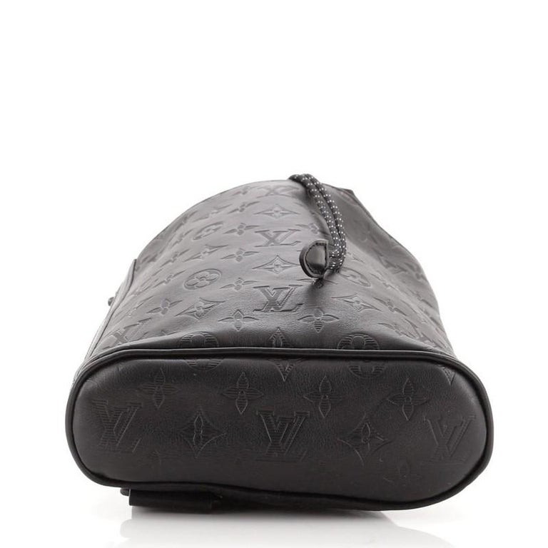 Louis Vuitton Chalk Nano Bag Monogram Shadow Leather Black 22107011