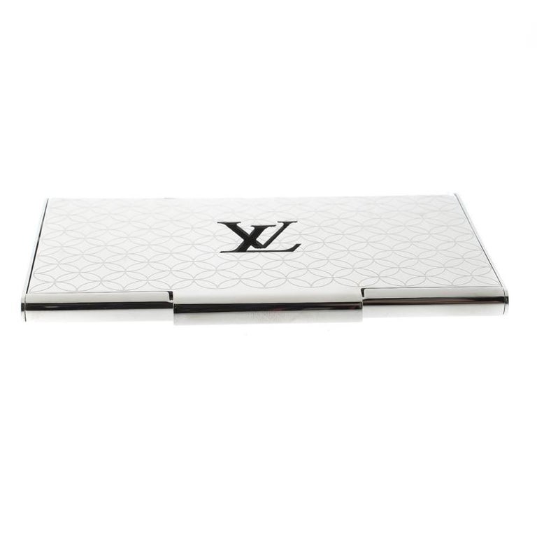 Louis Vuitton Champs Elysees Card Holder Engraved Metal Silver 6697815