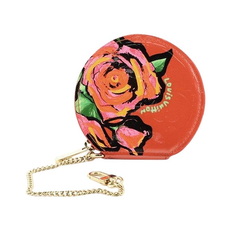 Louis Vuitton Chapeau Coin Purse Limited Edition Monogram Vernis Roses For Sale at 1stdibs