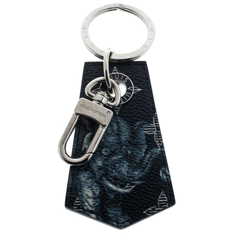 Louis Vuitton Chapman Brothers Blue Printed Canvas Silver Tone Key Holder