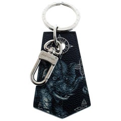 Louis Vuitton Chapman Brothers Blue Printed Silver Tone Key Holder / Keychain