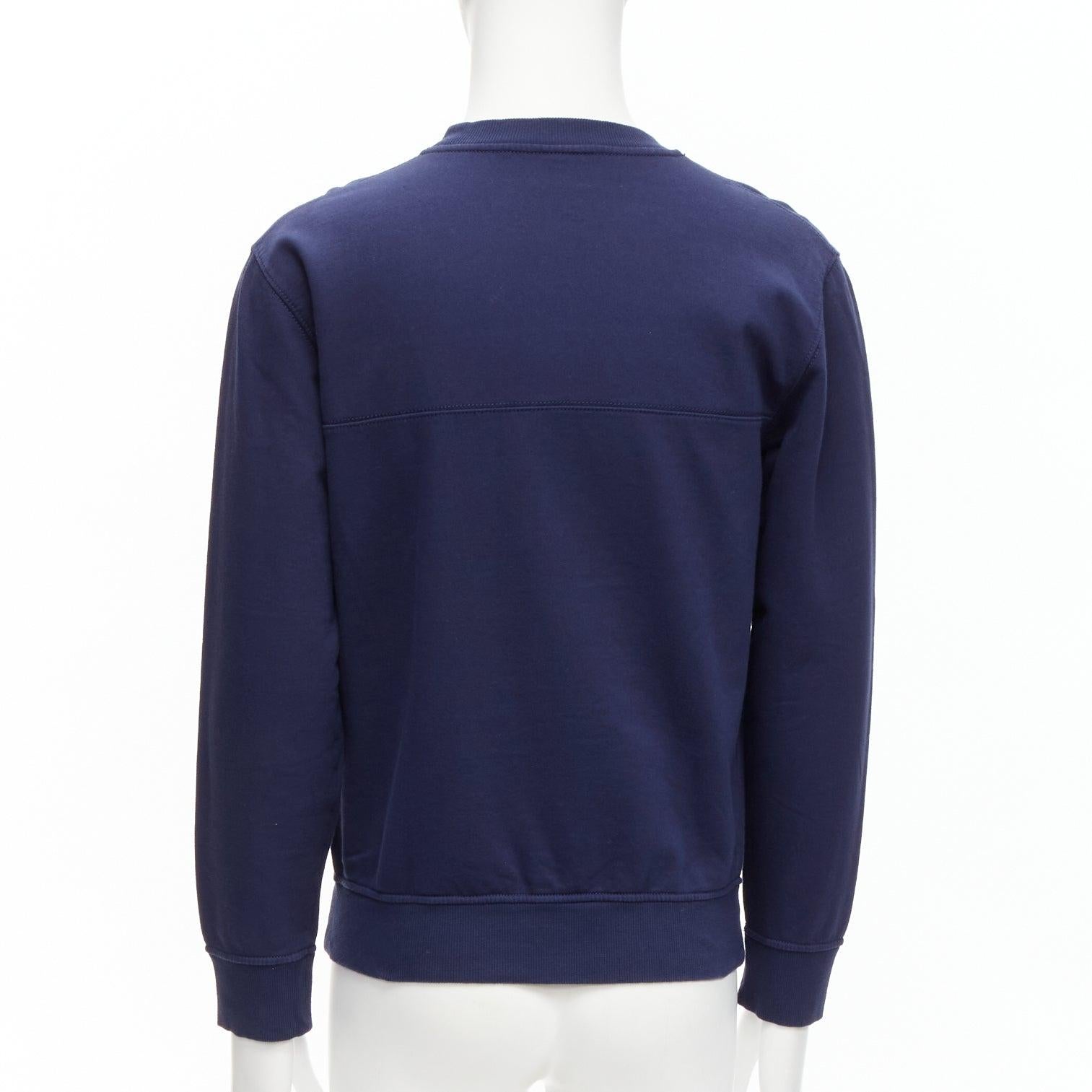 Men's LOUIS VUITTON Chapman Brothers navy cotton LV logo horse embroidery sweater M For Sale