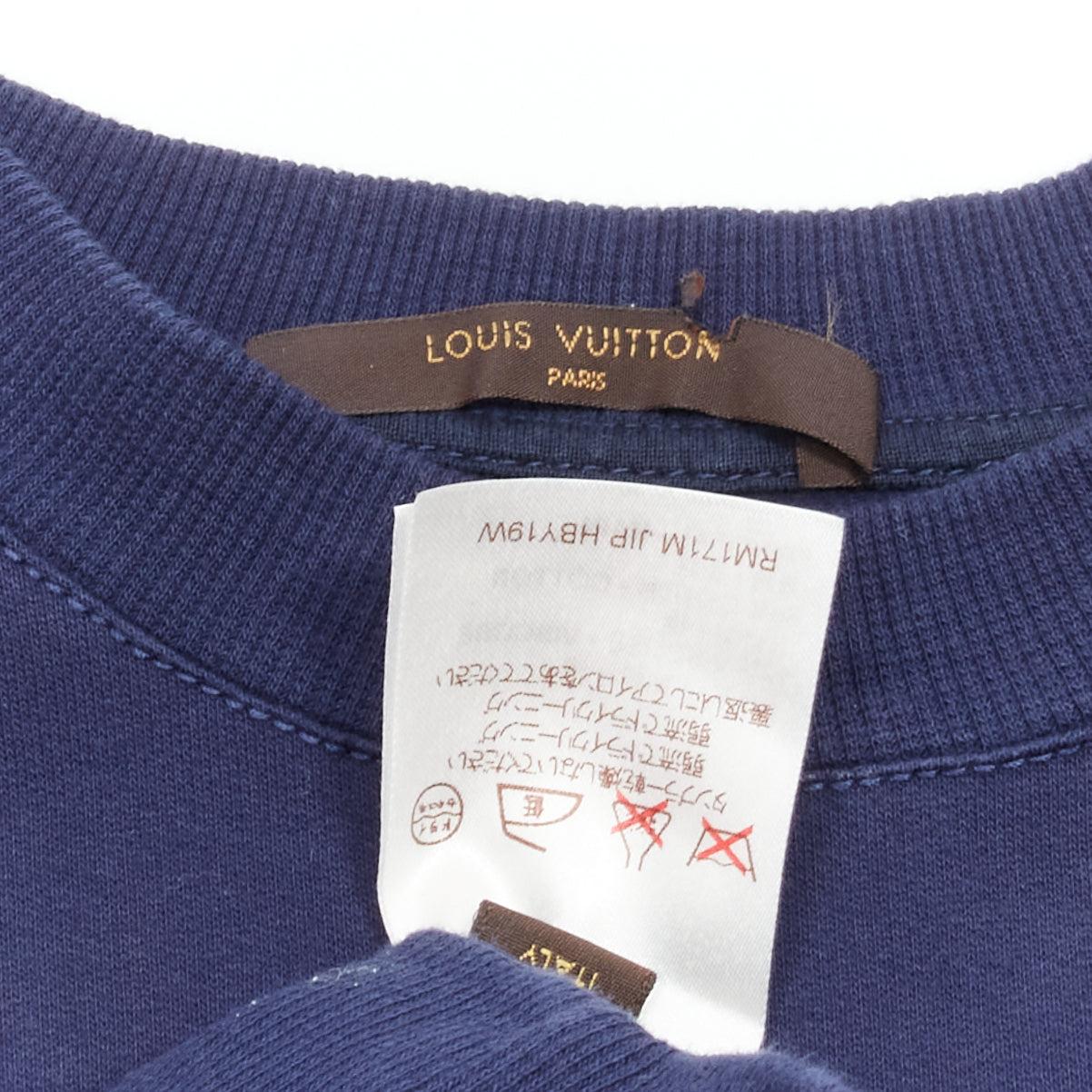 LOUIS VUITTON Chapman Brothers navy cotton LV logo horse embroidery sweater M For Sale 3
