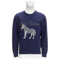 LOUIS VUITTON Chapman Brothers navy cotton LV logo horse embroidery sweater M