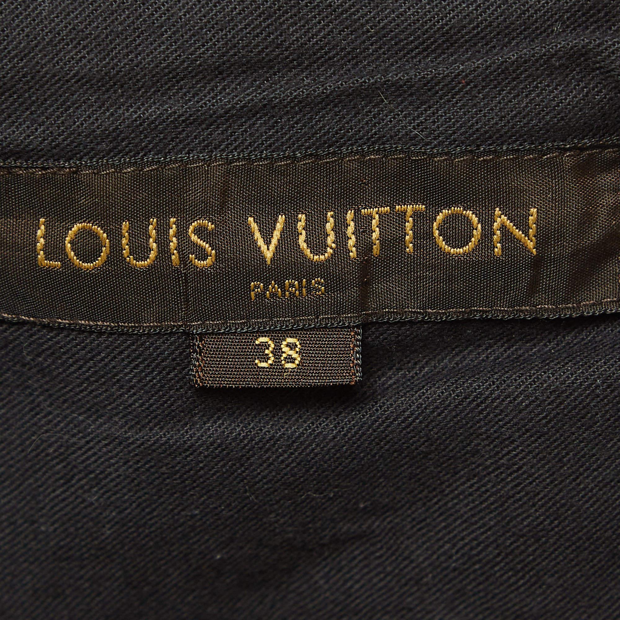 Louis Vuitton Holzkohle Schwarz Denim Stretch Slim Jeans XXL Taille 38'' im Zustand „Gut“ im Angebot in Dubai, Al Qouz 2