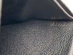 Louis Vuitton Charcoal Black Glacier Taiga Leather Brazza Long Wallet 17LVA1022