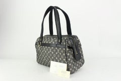 Louis Vuitton Charcoal Black Monogram Mini Lin Josephine PM Speedy Boston