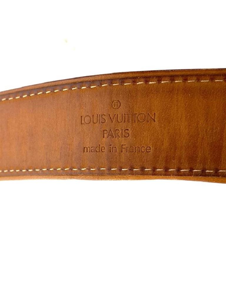 Brown Louis Vuitton Charcoal Monogram Vernis Mat 18lv65 Belt For Sale