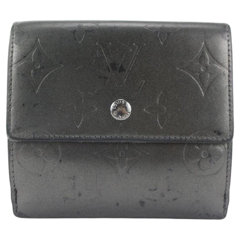 Louis Vuitton Green Elise Snap Compact Wallet Vernis Monogram Coin
