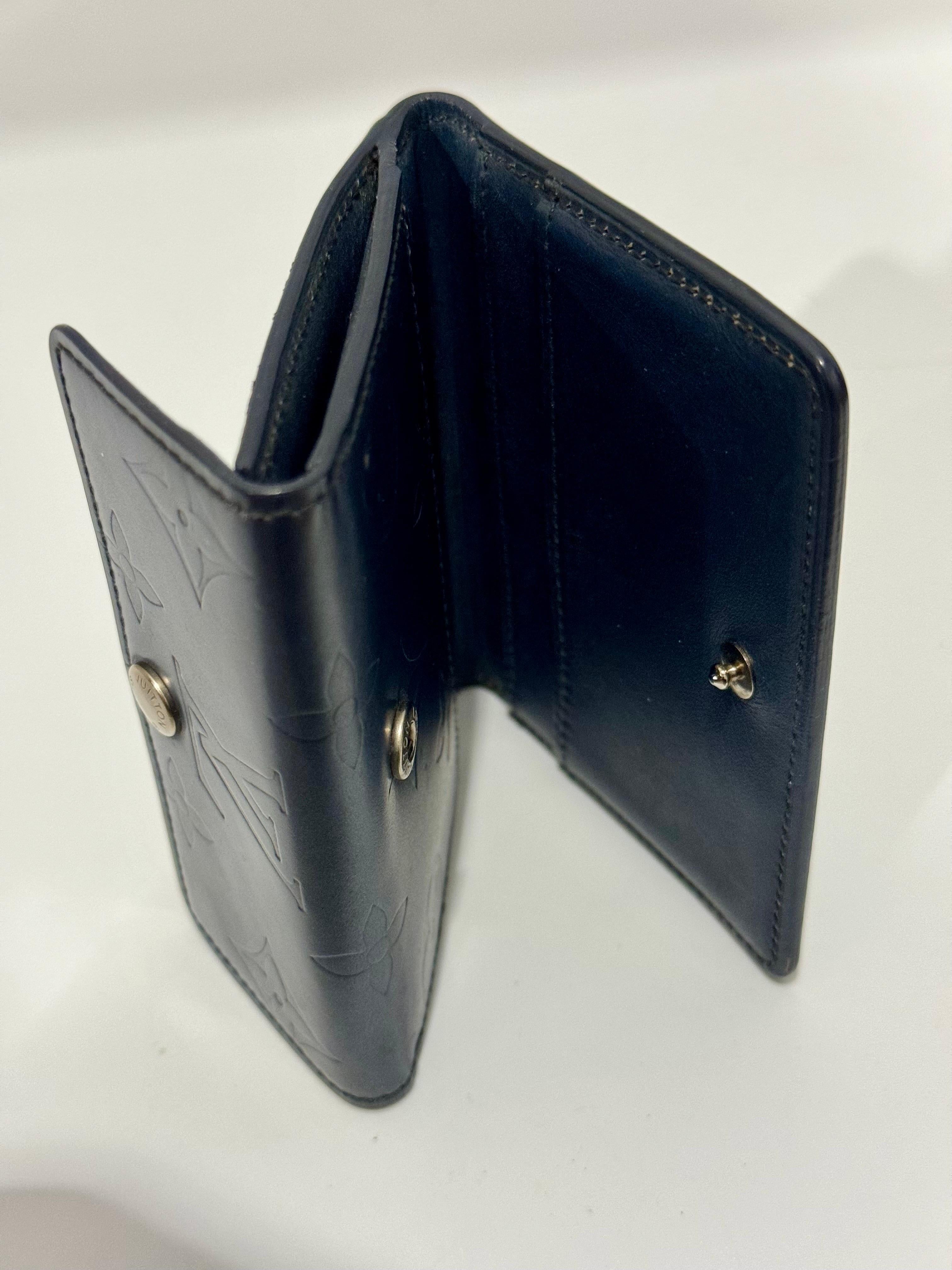 Louis Vuitton Charcoal Monogram Vernis Mat Elise Compact Snap Wallet 1