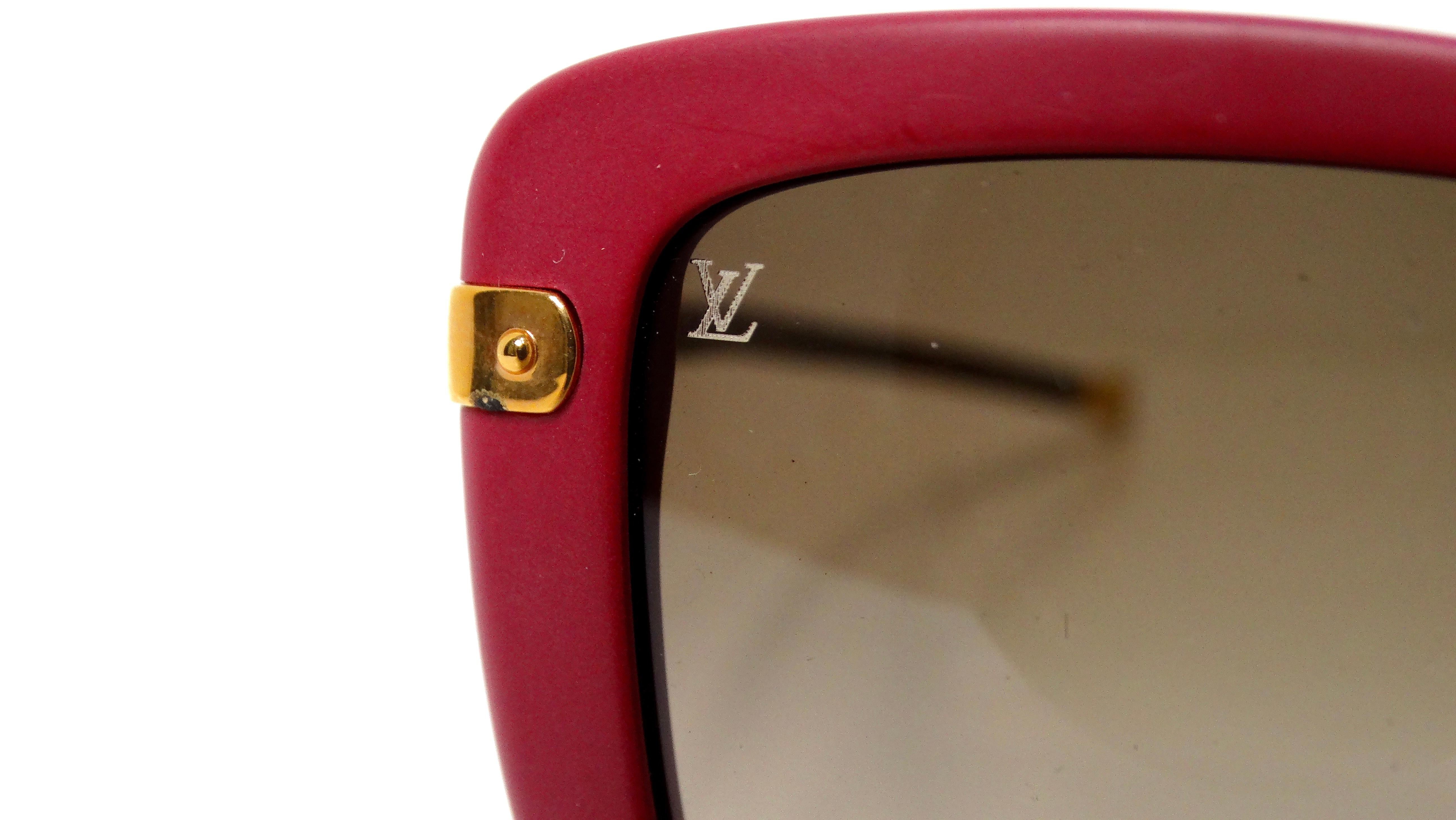 Louis Vuitton Charlotte Frame Purple Acetate Monogram Foldable Sunglasses For Sale 7