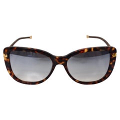 Louis Vuitton Charlotte Frame Schildpatt Acetat-Monogramm-Sonnenbrille mit gefaltetem Monogramm