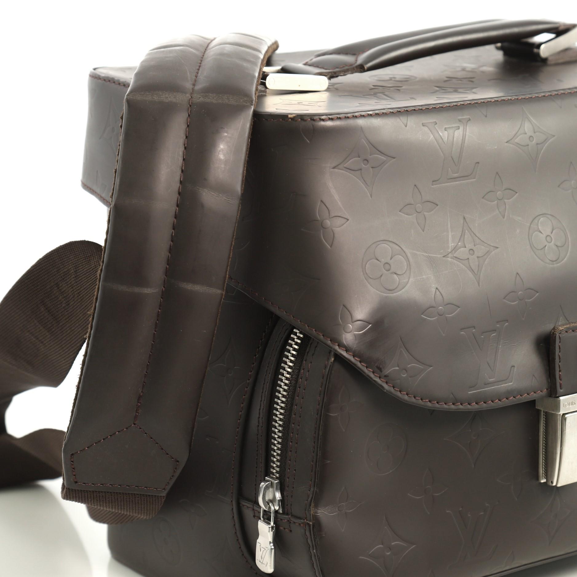 Black Louis Vuitton Charly Camera Bag Monogram Glace Leather