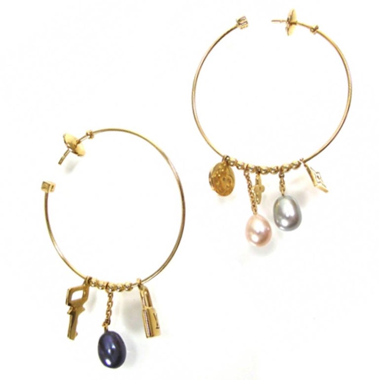 lv round earrings