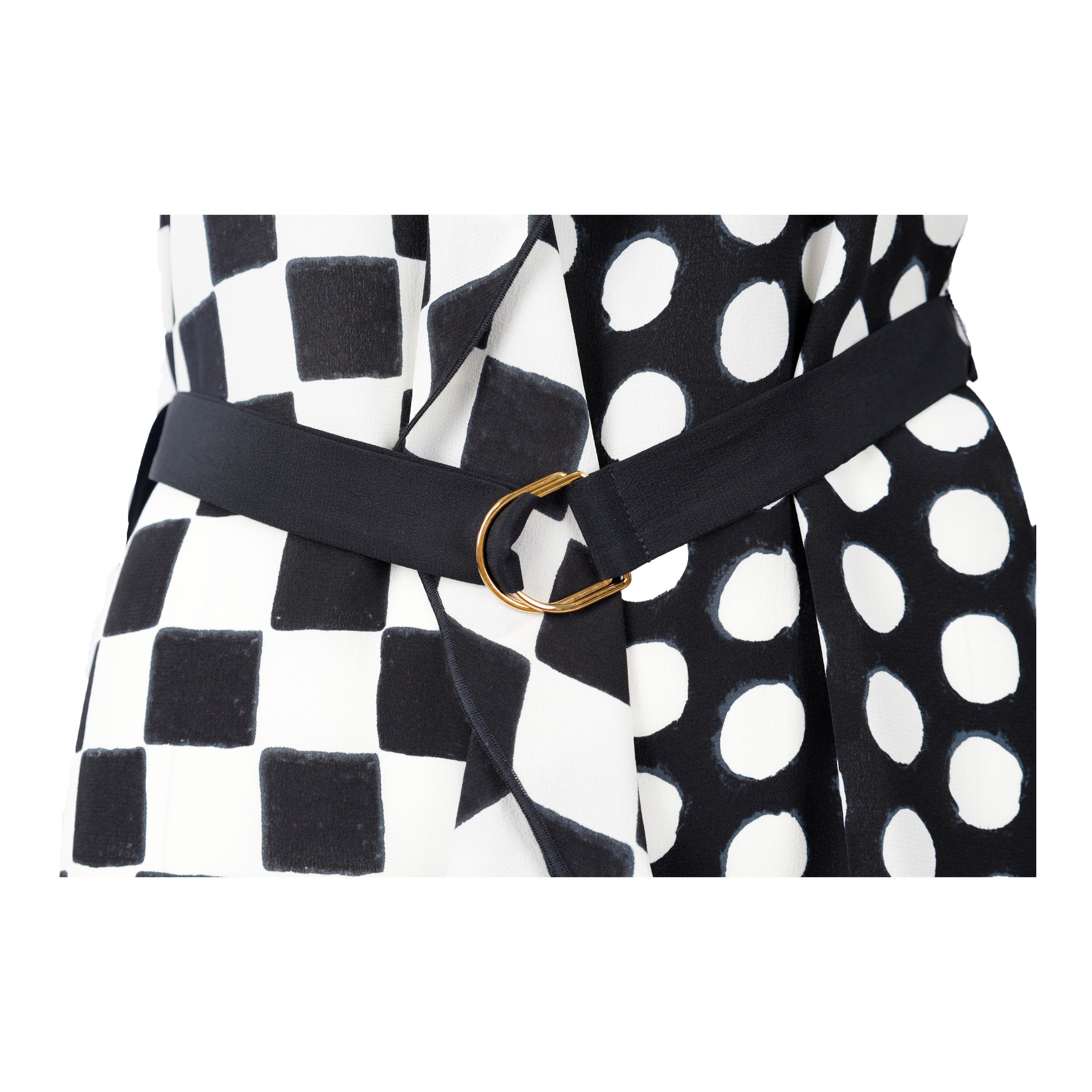 Women's Louis Vuitton Checker and Polka Dots Dress For Sale