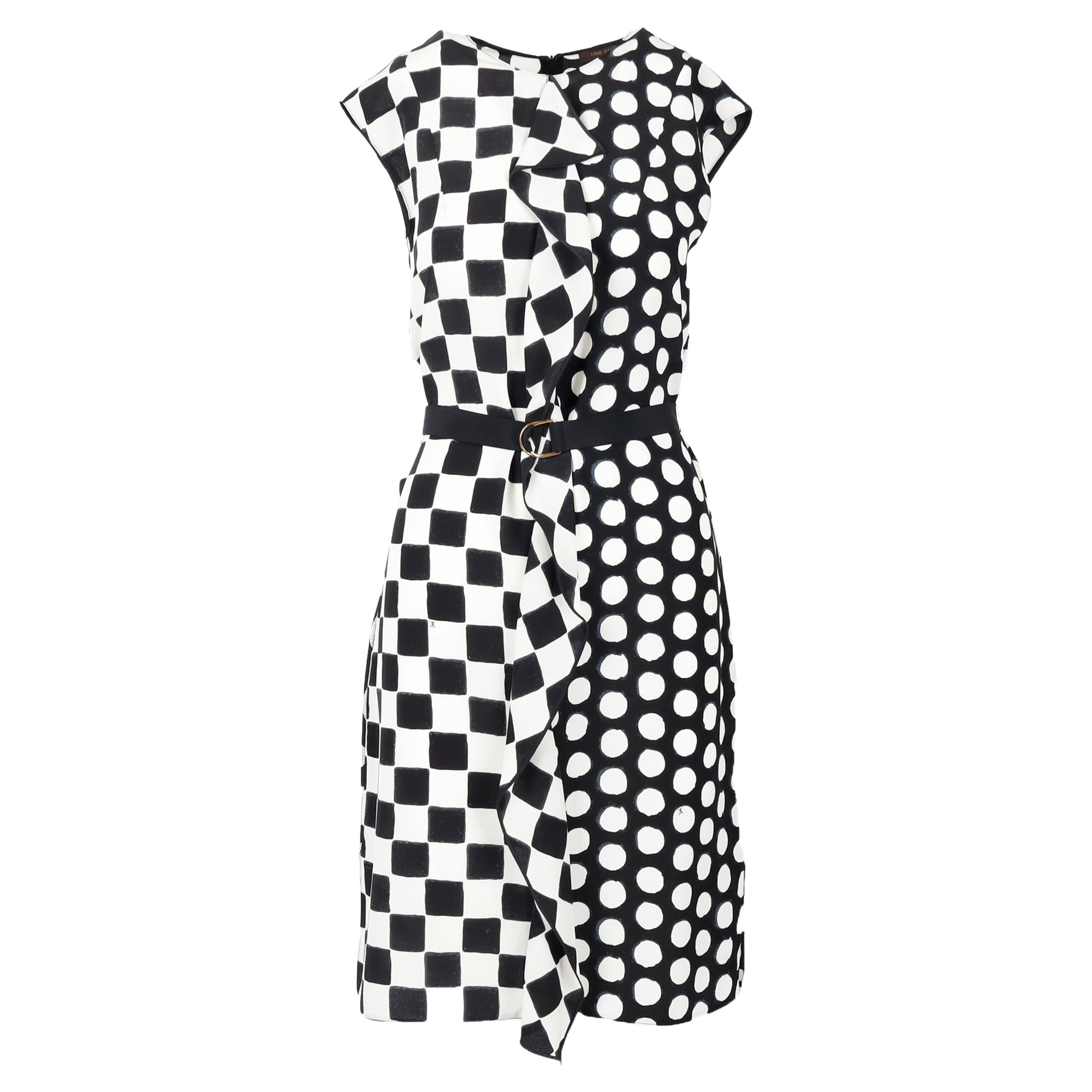 Louis Vuitton Checker and Polka Dots Dress For Sale at 1stDibs