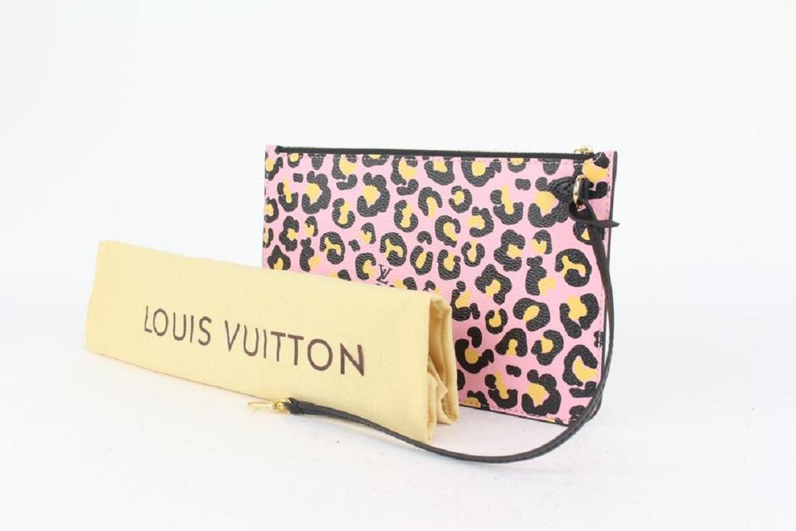 Louis Vuitton Coated Canvas Wild Animal Print Twist MM Shoulder