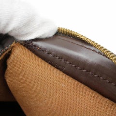 Louis Vuitton Chelsea Damier Ebene Zip 867746 Brown Coated Canvas Tote