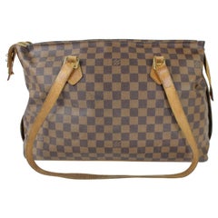 Louis Vuitton Chelsea Ebene Columbine Zip Tote 905lk6 Damier Canvas Shoulder Bag