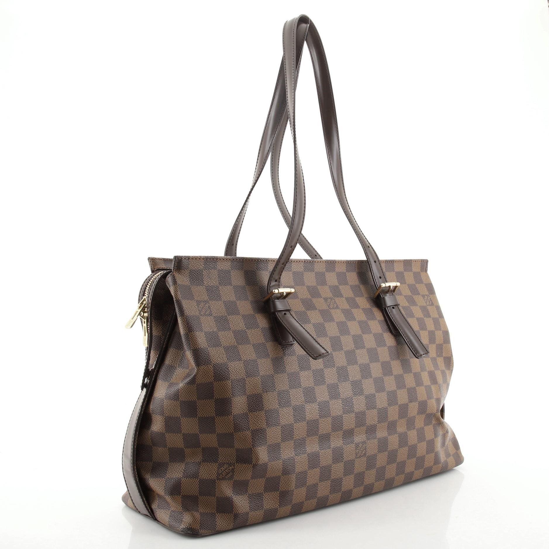Black Louis Vuitton Chelsea Handbag Damier