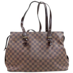 Louis Vuitton Chelsea Zip Tote 870449 Brown Coated Canvas Shoulder Bag