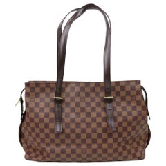 Louis Vuitton ChelseaZip Tote 870319 Brown Coated Canvas Shoulder Bag