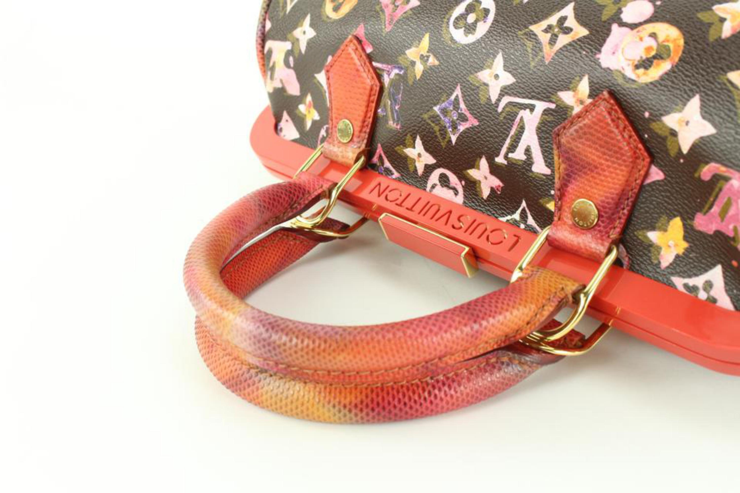 Brown Louis Vuitton Cherry Black Watercolor Aquarelle Papillon Frame Bag 48lk614s