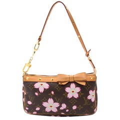 Louis Vuitton Pink Cherry Blossom Monogram Canvas Accessories Pochette Bag  - Yoogi's Closet