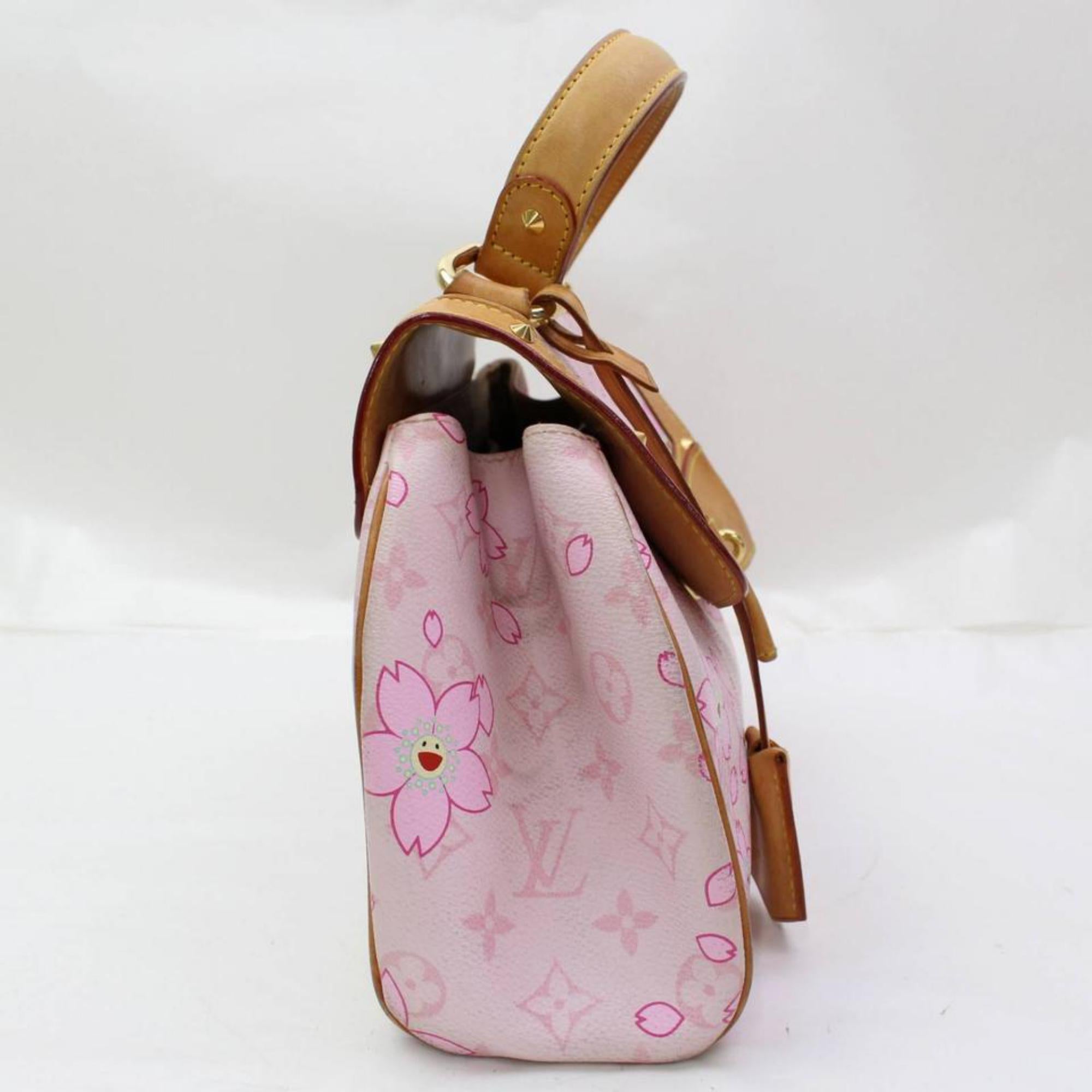Women's Louis Vuitton Cherry Blossom Sac Retro 867220 Pink Coated Canvas satchel