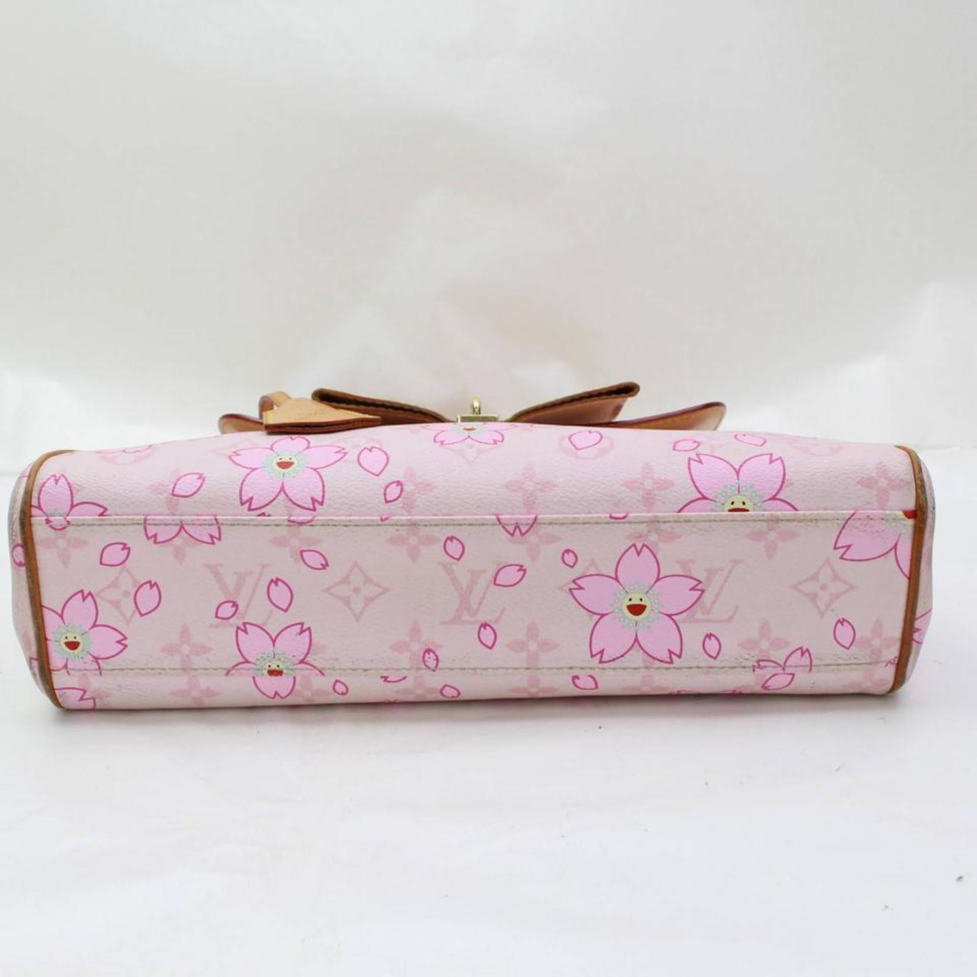 Louis Vuitton Cherry Blossom Sac Retro 867220 Pink Coated Canvas satchel 1