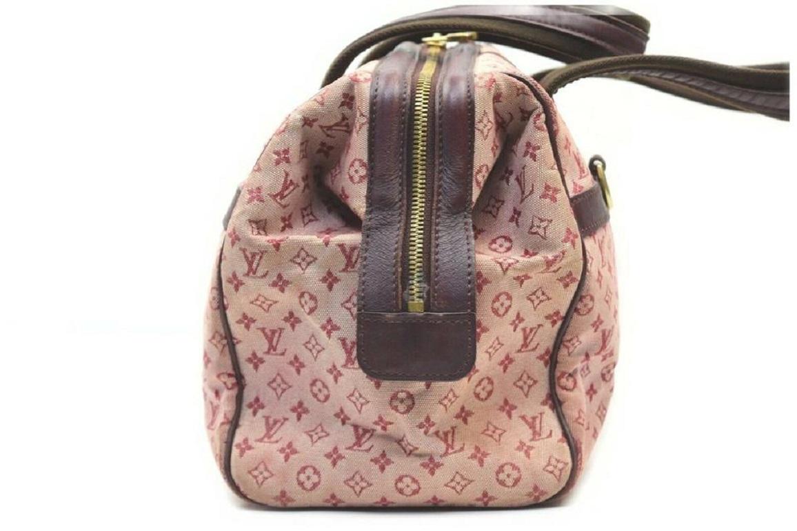 Louis Vuitton Mini Lin Josephine GM Boston Speedy Kirsch Bordeaux Monogramm im Angebot 6