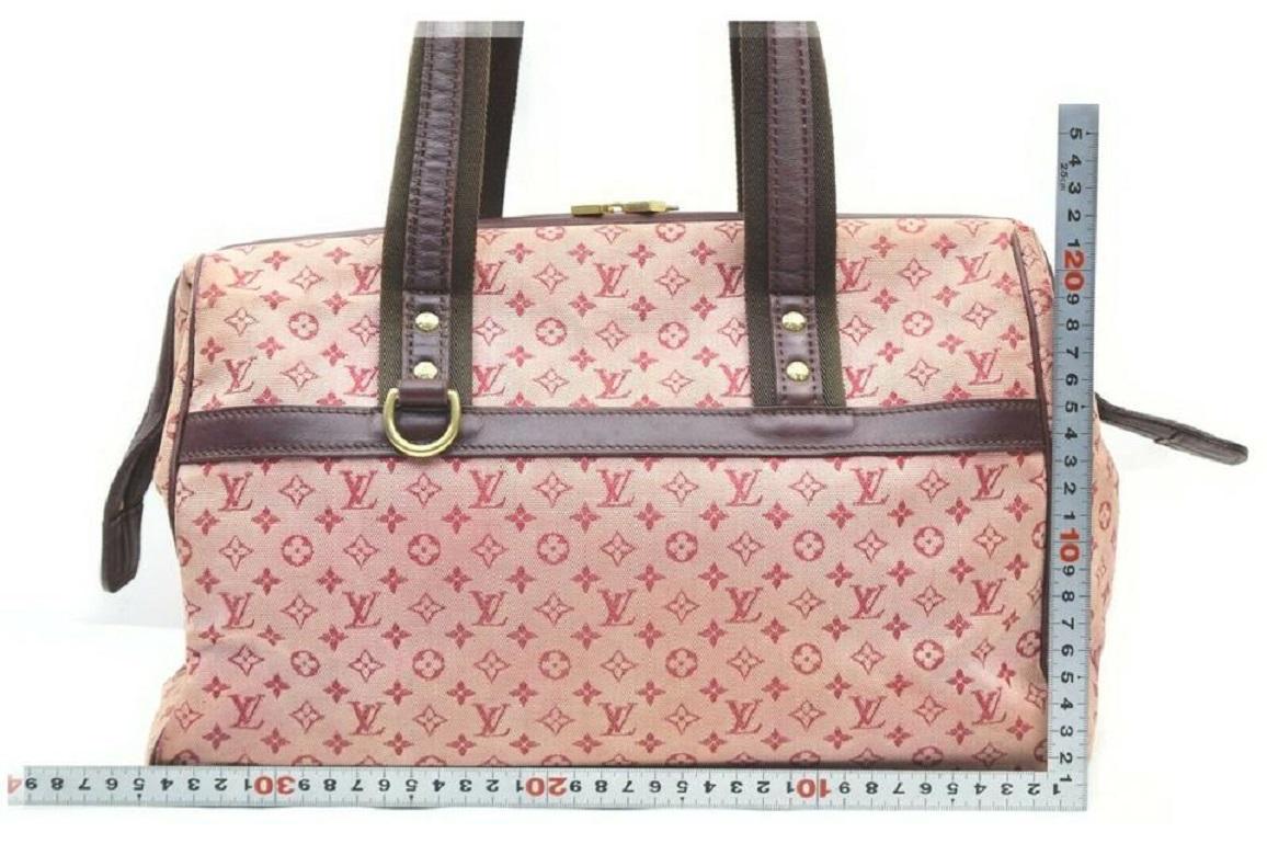 Women's Louis Vuitton Cherry Bordeaux Monogram Mini Lin Josephine GM Boston Speedy