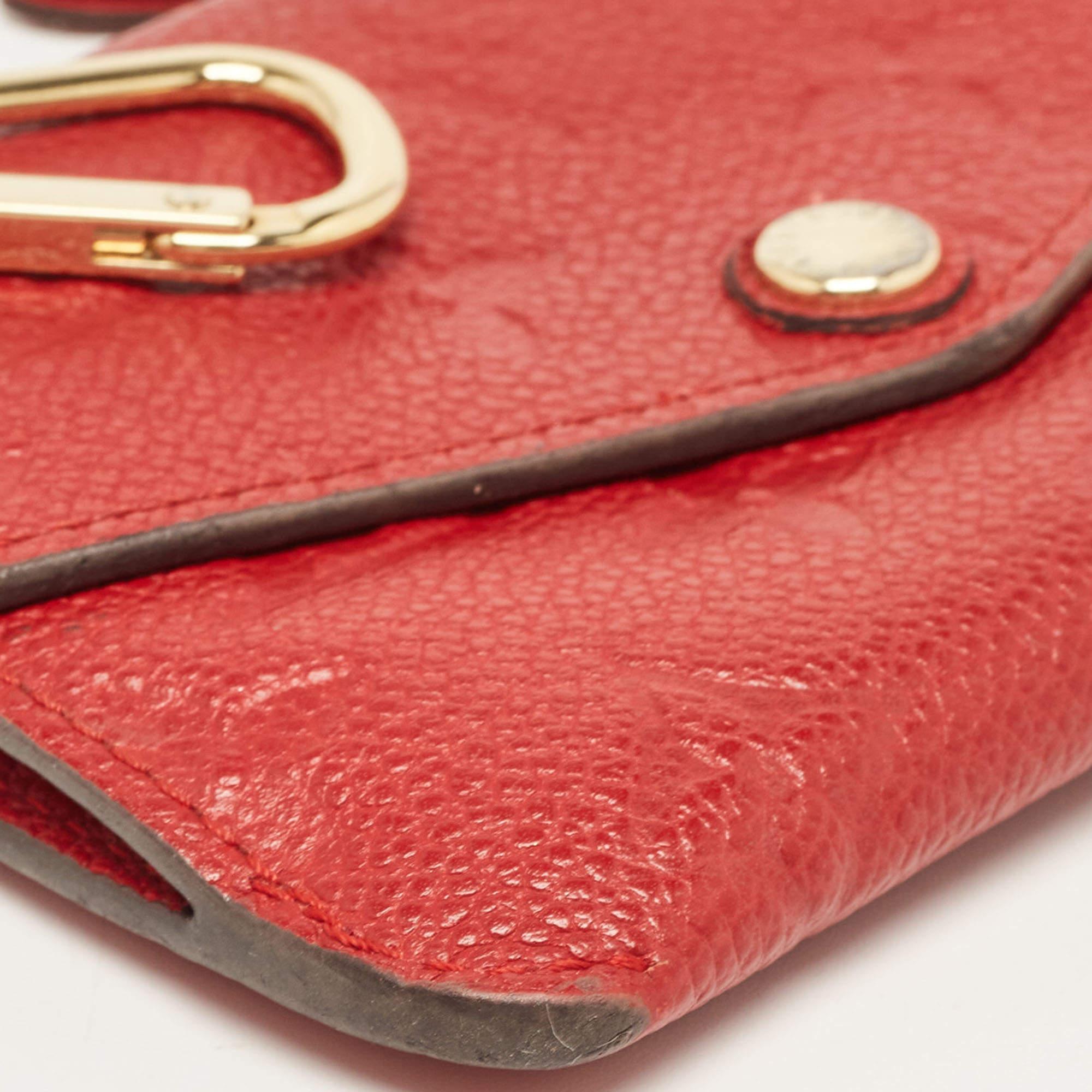 Louis Vuitton - Porte-clés Empreinte en cuir cerisier en vente 6