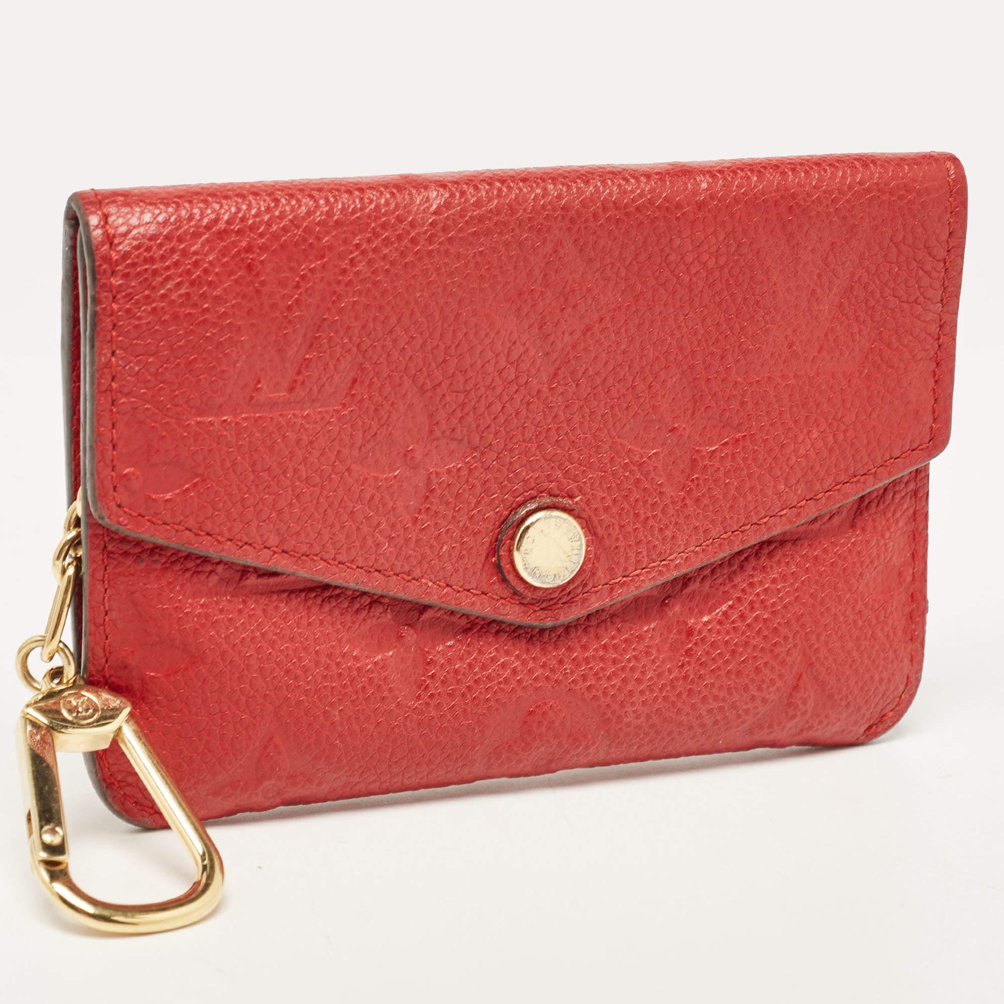 Women's Louis Vuitton Cherry Empreinte Leather Key Pouch For Sale