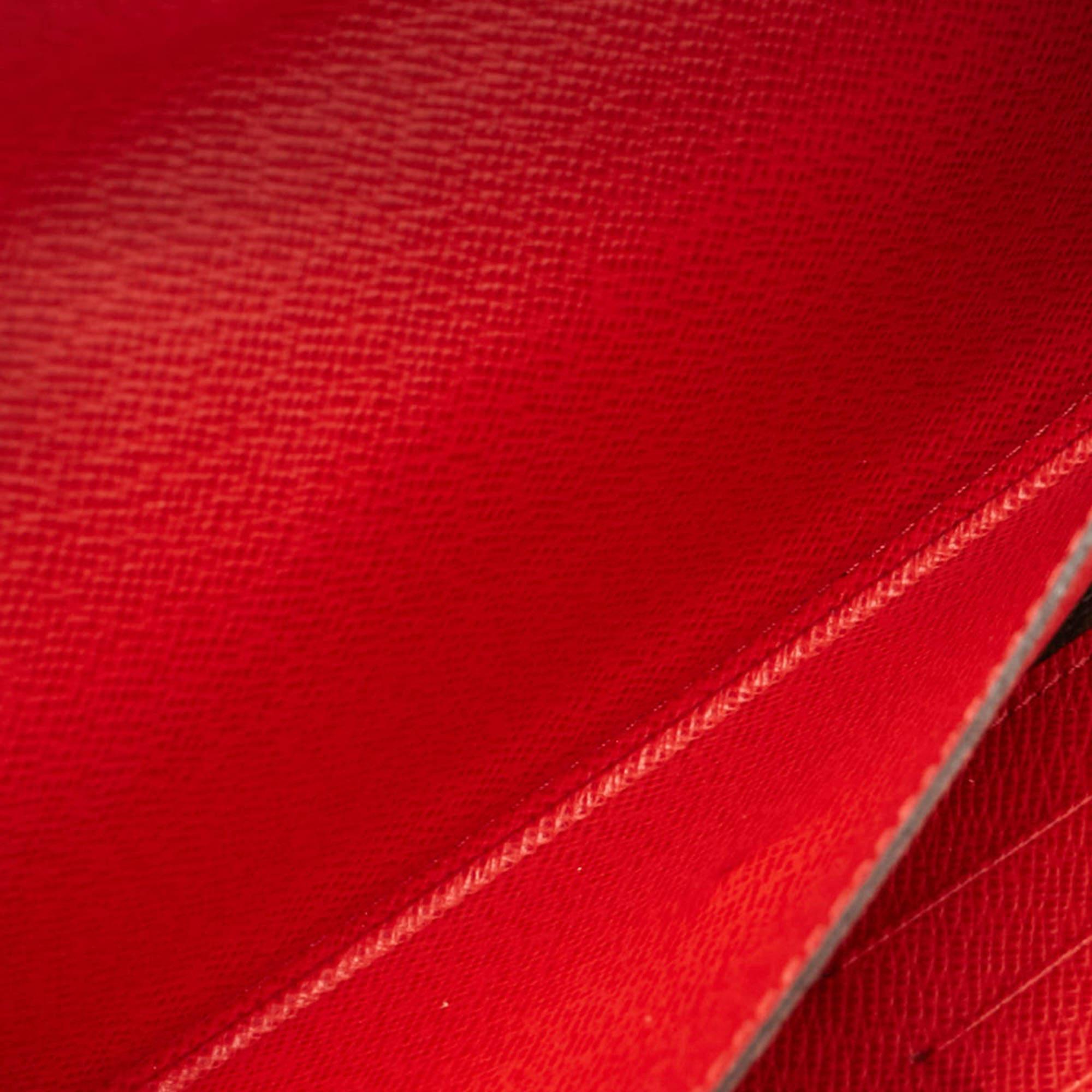 Louis Vuitton Cherry Epi Leather and Monogram Canvas Marie-Lou Long Wallet In Excellent Condition In Dubai, Al Qouz 2