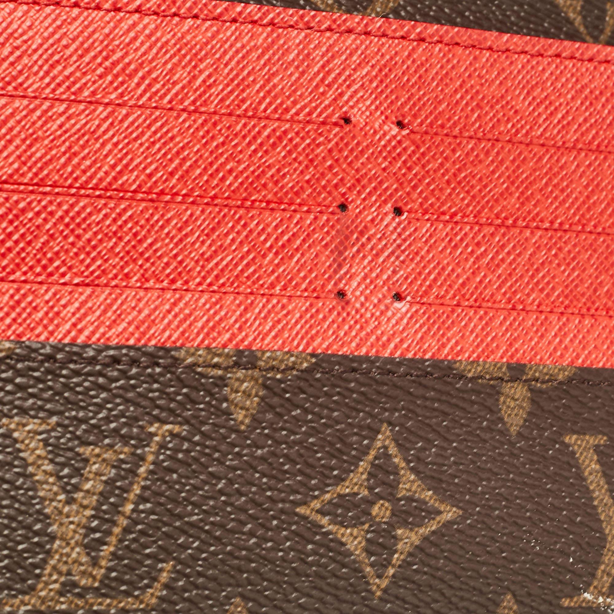 Women's Louis Vuitton Cherry Epi Leather and Monogram Canvas Marie-Lou Long Wallet