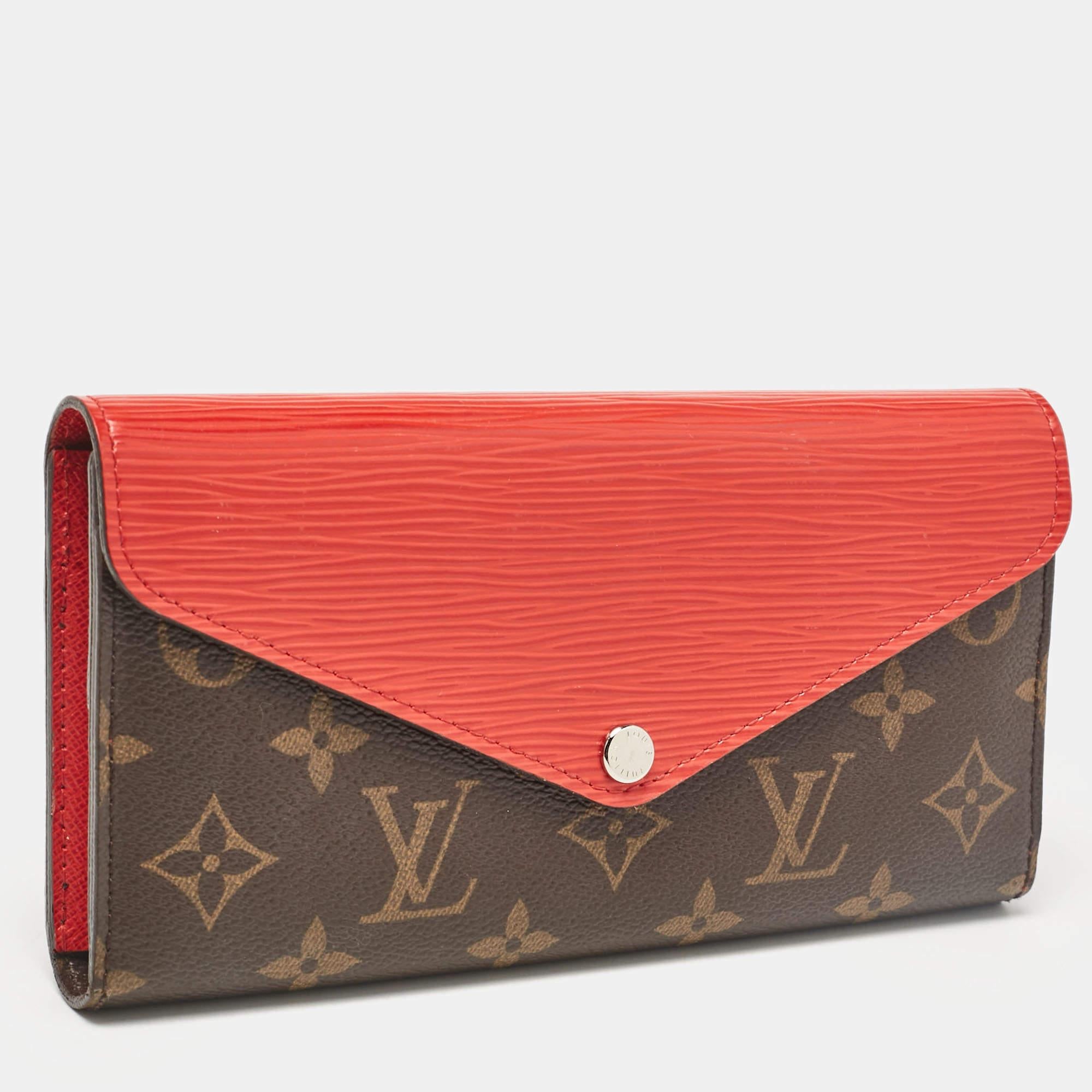 Louis Vuitton Cherry Epi Leather and Monogram Canvas Marie-Lou Long Wallet 1
