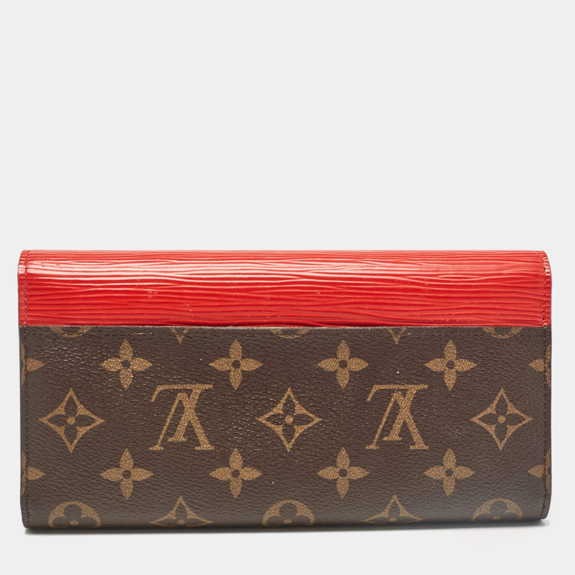 Louis Vuitton Cherry Epi Leather and Monogram Canvas Marie-Lou Long Wallet 2