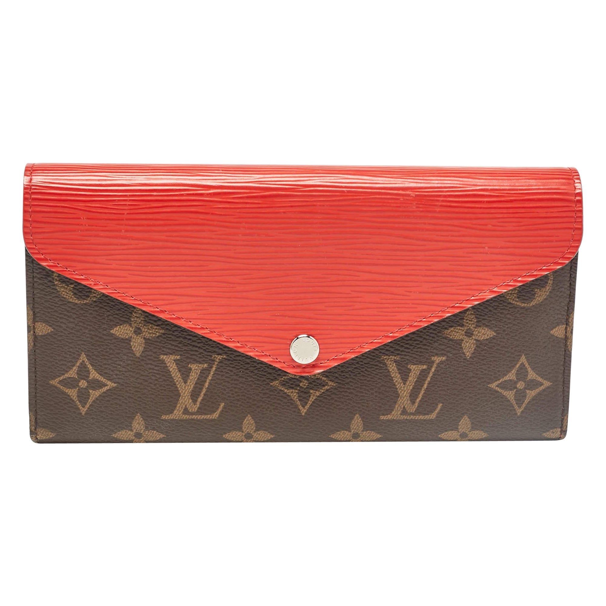 Louis Vuitton Cherry Epi Leather and Monogram Canvas Marie-Lou Long Wallet