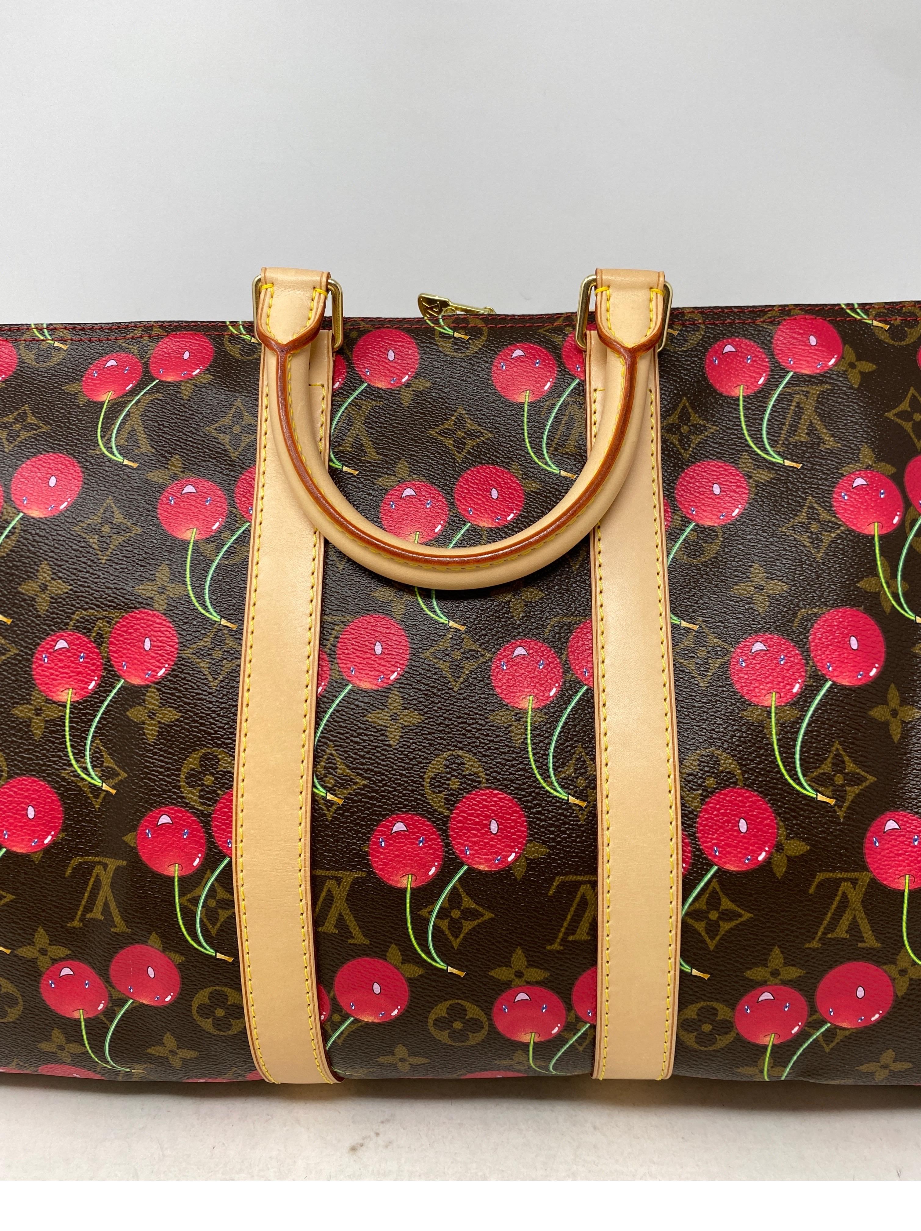 Women's or Men's Louis Vuitton Cherry Keepall 50 Bag 