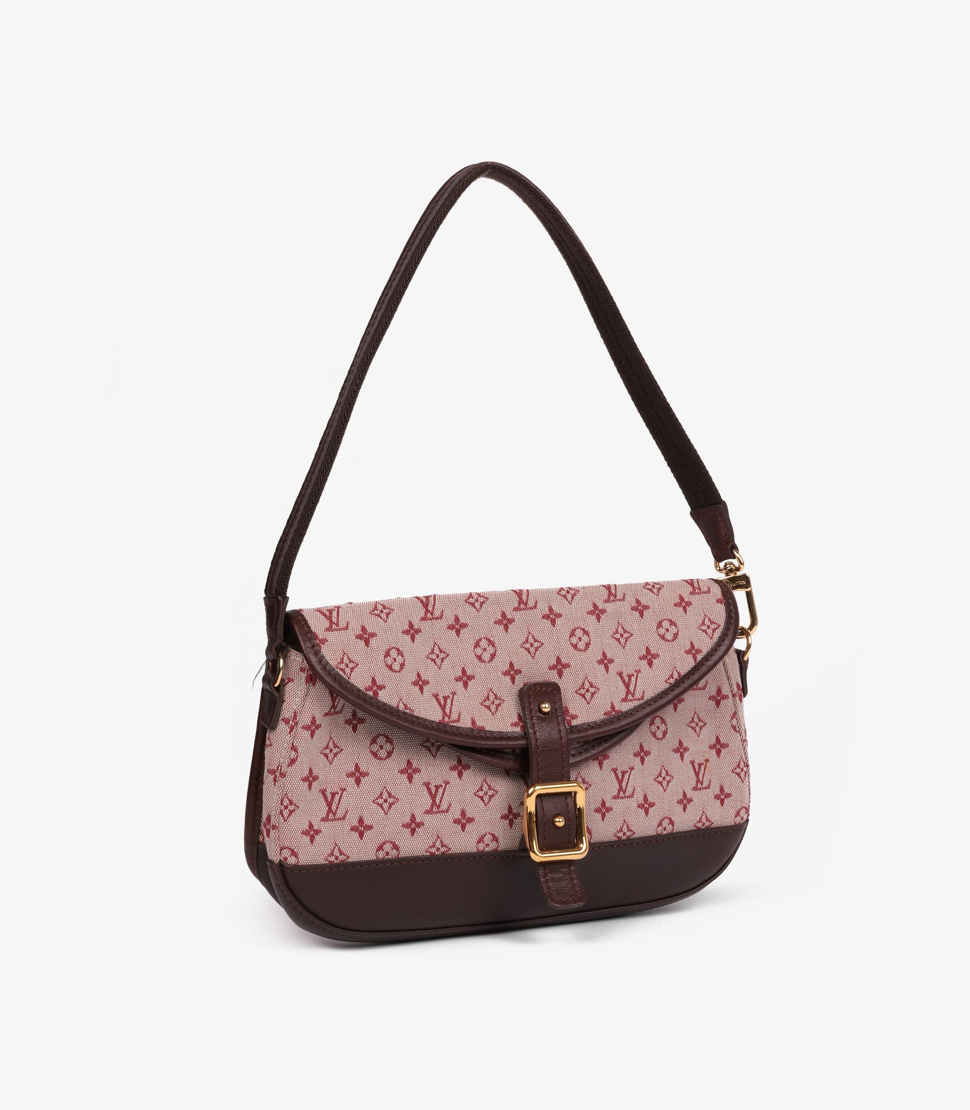 Louis Vuitton Cherry Mini Lin Monogram Canvas & Rindsleder Vintage By (Braun) im Angebot