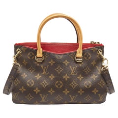 Louis Vuitton Pallas BB-Tasche aus Segeltuch mit Kirschbaumholz-Monogramm