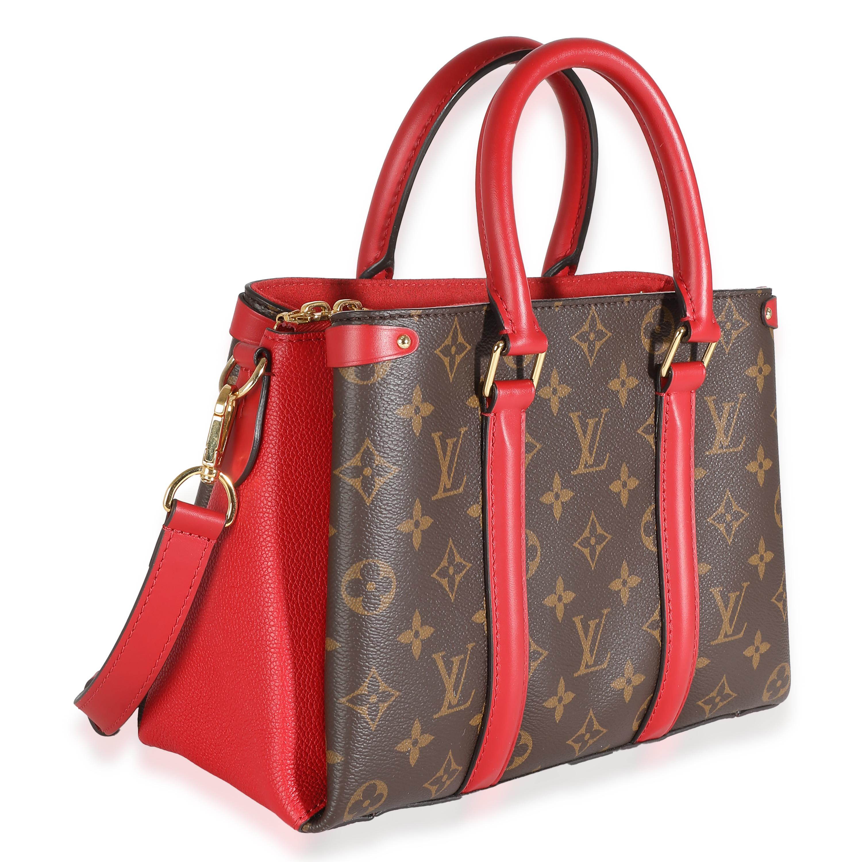 Brown Louis Vuitton Cherry Monogram Canvas Soufflot BB