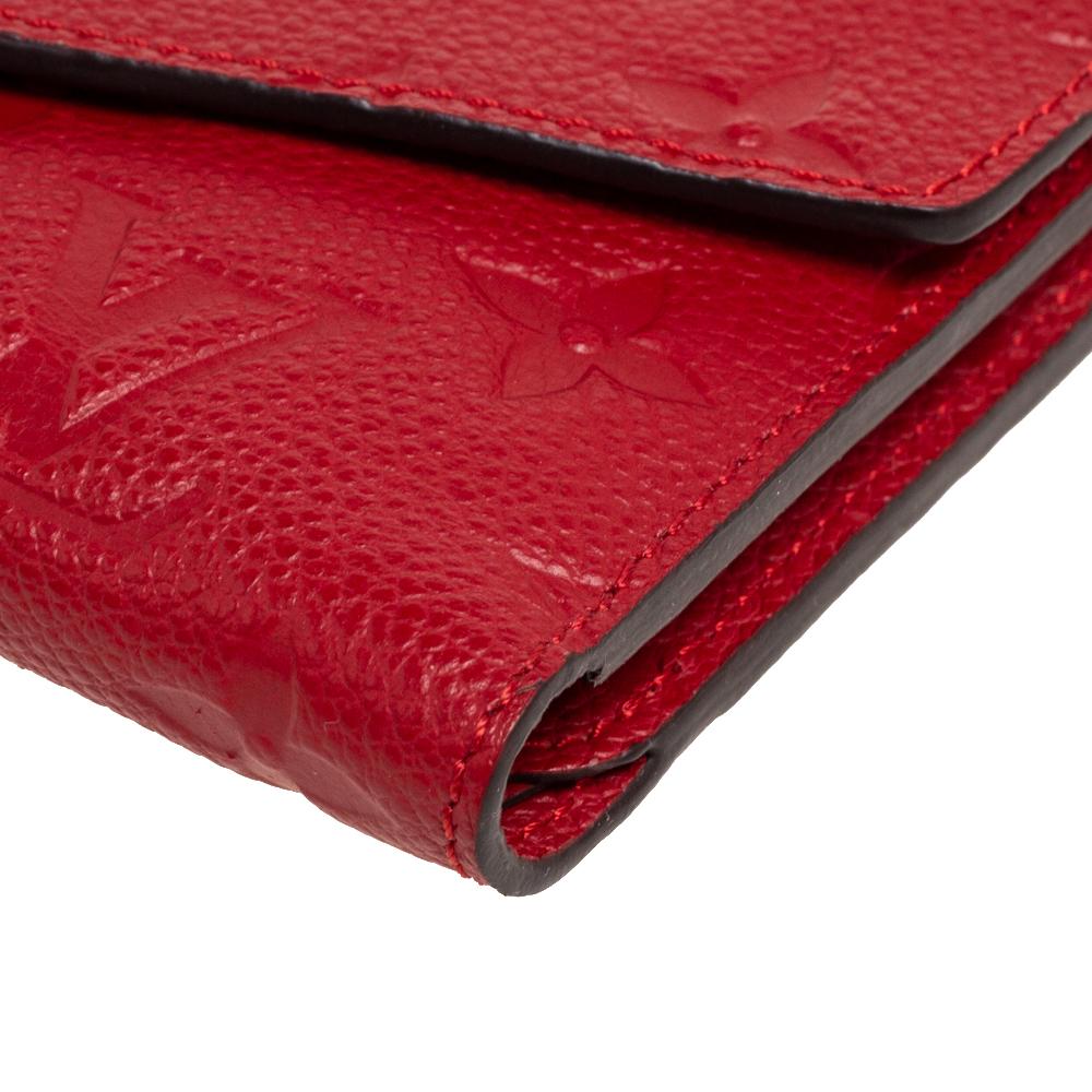 Louis Vuitton Cherry Monogram Empreinte Leather Curieuse Wallet In Excellent Condition In Dubai, Al Qouz 2
