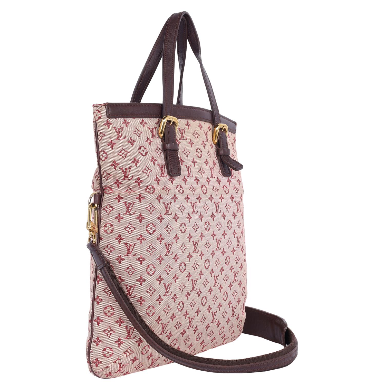 Louis Vuitton - Mini sac porté épaule « Francoise » avec monogramme en cerisier en vente 1