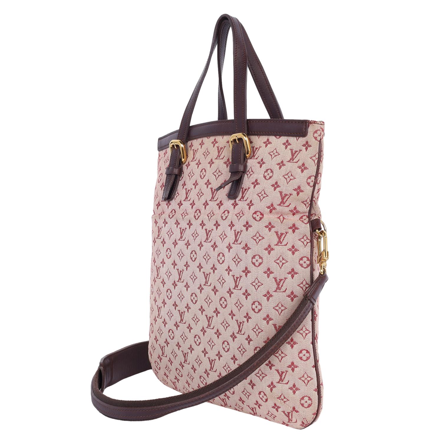 Louis Vuitton - Mini sac porté épaule « Francoise » avec monogramme en cerisier en vente 2