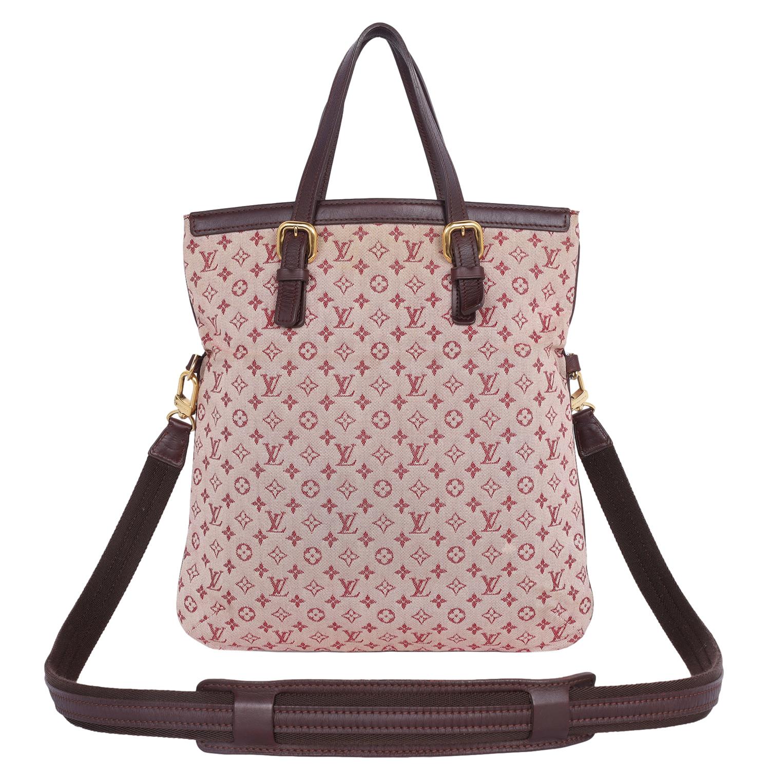 Louis Vuitton - Mini sac porté épaule « Francoise » avec monogramme en cerisier en vente 3