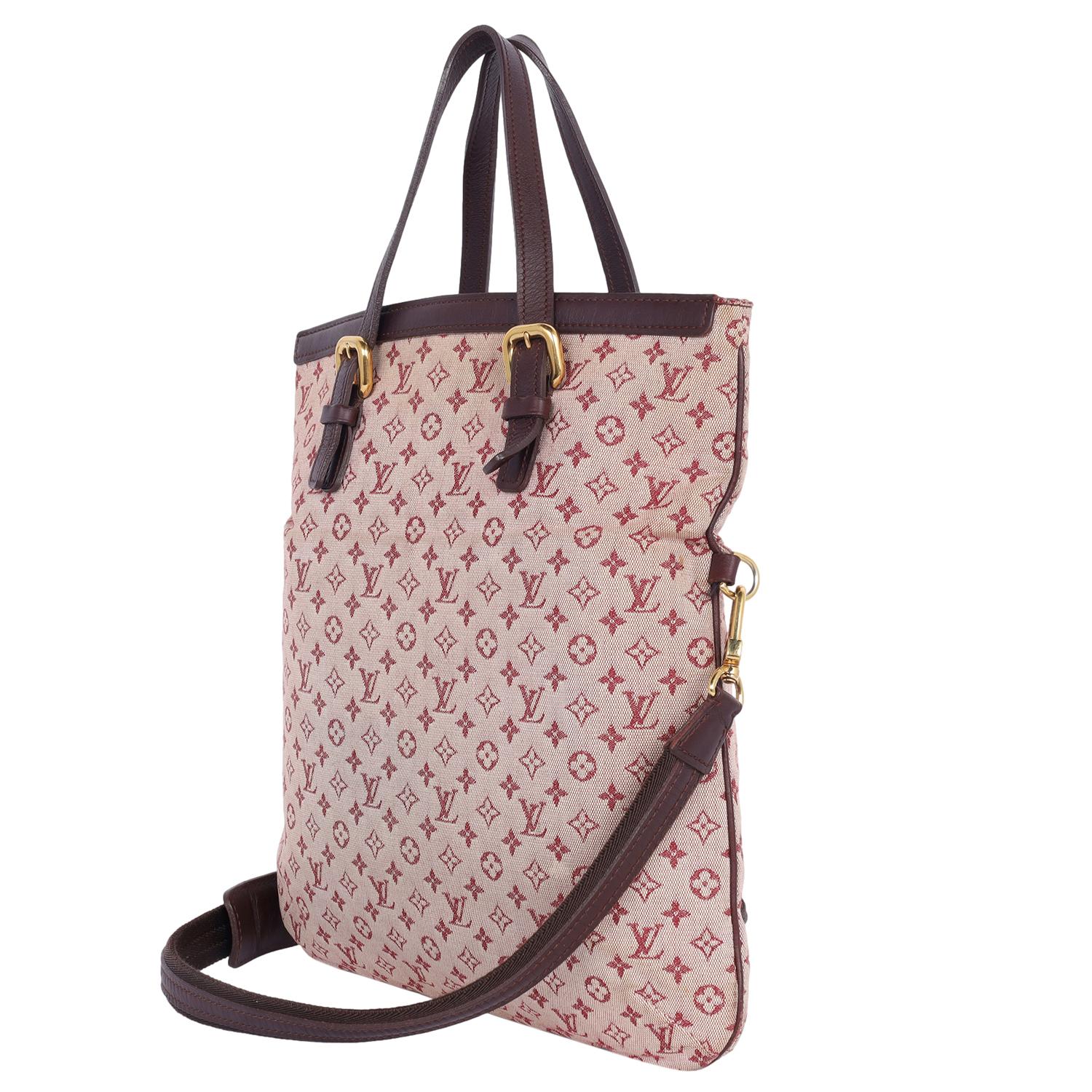 Louis Vuitton - Mini sac porté épaule « Francoise » avec monogramme en cerisier en vente 5