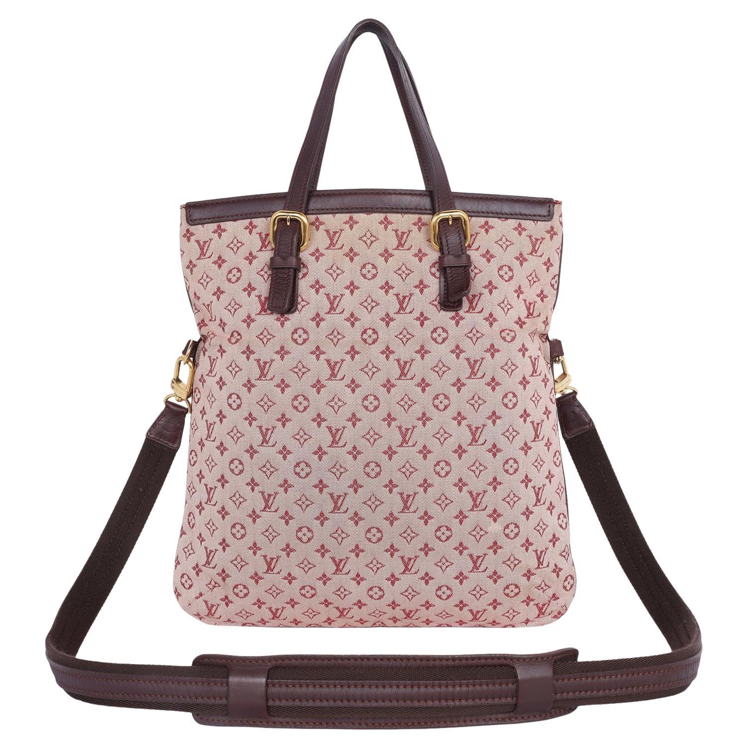 Louis Vuitton - Mini sac porté épaule « Francoise » avec monogramme en cerisier en vente